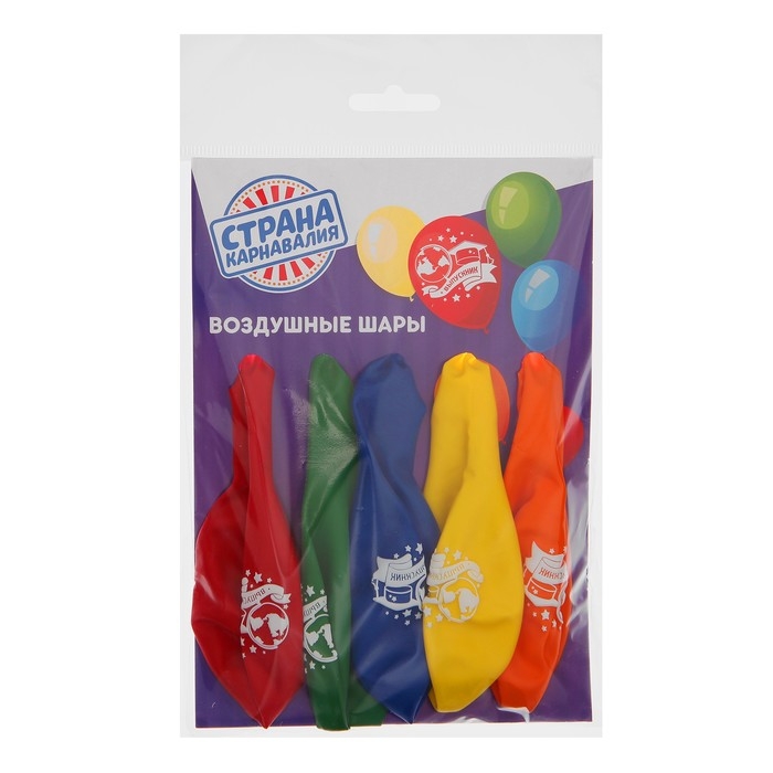 Воздушный шар латексный 12" &laquo;Выпускник&raquo;, 5 шт., МИКС