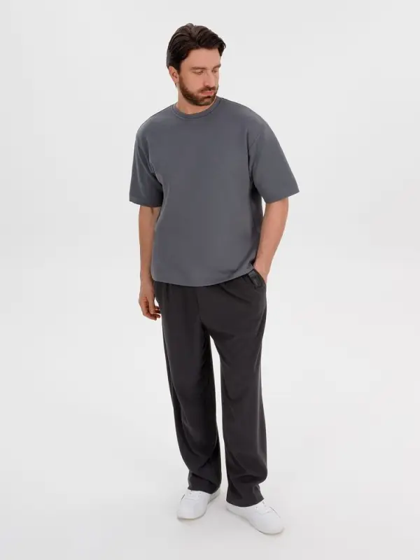 Джемпер с коротким рукавом Siluetti Volumica, серый, размер XS/S Джемпер с коротким рукавом Siluetti Volumica, серый, размер XS/S