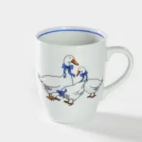 Кружка Добрушский завод &laquo;Гуси&raquo;, 300 мл, фарфор, белая