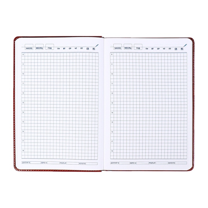 Ежедневник недатированный,формат А5, 140 листов, в клетку, обложка кожзам, с хлястиком, с калькулятором, коричневый Ежедневник недатированный,формат А5, 140 листов, в клетку, обложка кожзам, с хлястиком, с калькулятором, коричневый