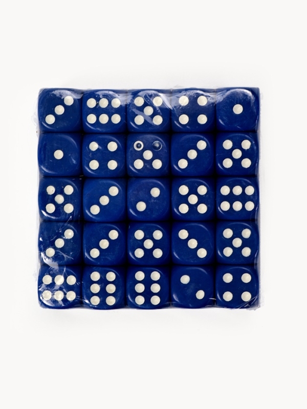 Кости игральные, 1.6 х 1.6 см, набор 50 шт, синие Кости игральные, 1.6 х 1.6 см, набор 50 шт, синие