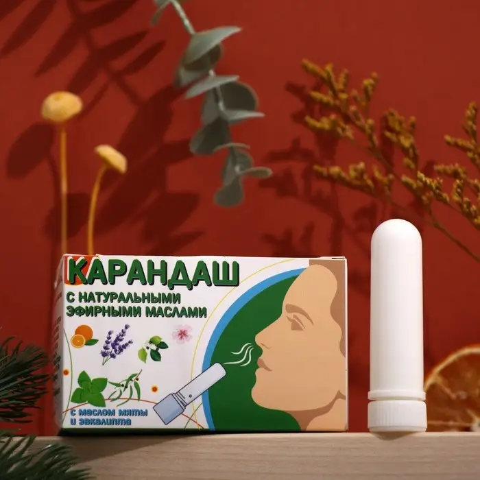 Карандаш-ингалятор от простуды с мятой и эвкалиптом Карандаш-ингалятор от простуды с мятой и эвкалиптом