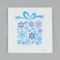 Салфетки новогодние бумажные &laquo;Подарок зимы&raquo;, 24&times;24, 1 слой, 50 шт.