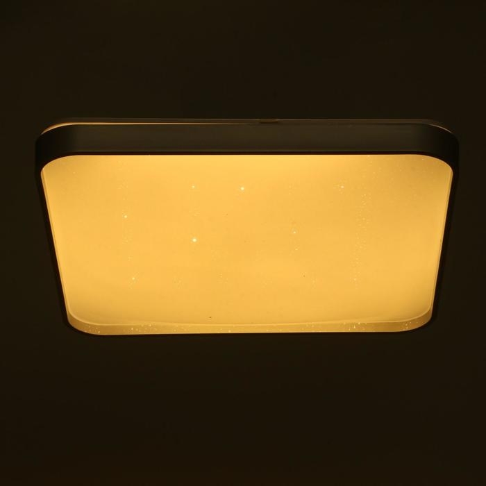 Люстра с ПДУ 33088 72Вт LED 3000-6000К, диммир., серебро, 50х50х7 см