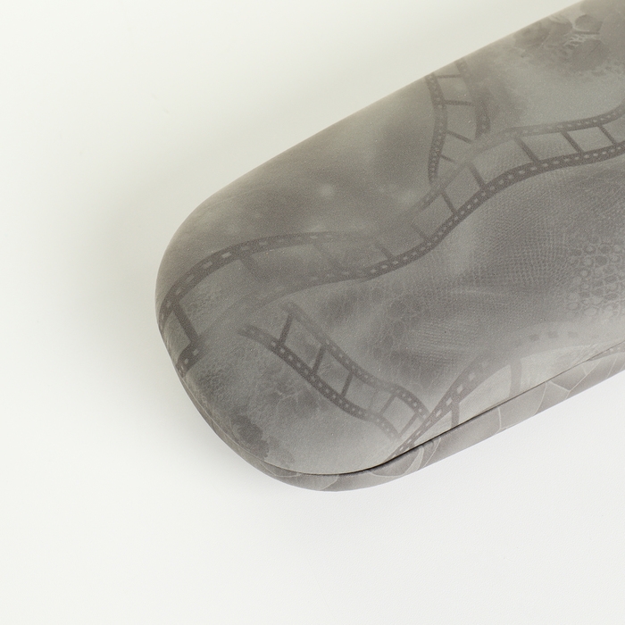 Футляр для очков на хлопушке, длина 16 см, цвет серый Футляр для очков на хлопушке, длина 16 см, цвет серый