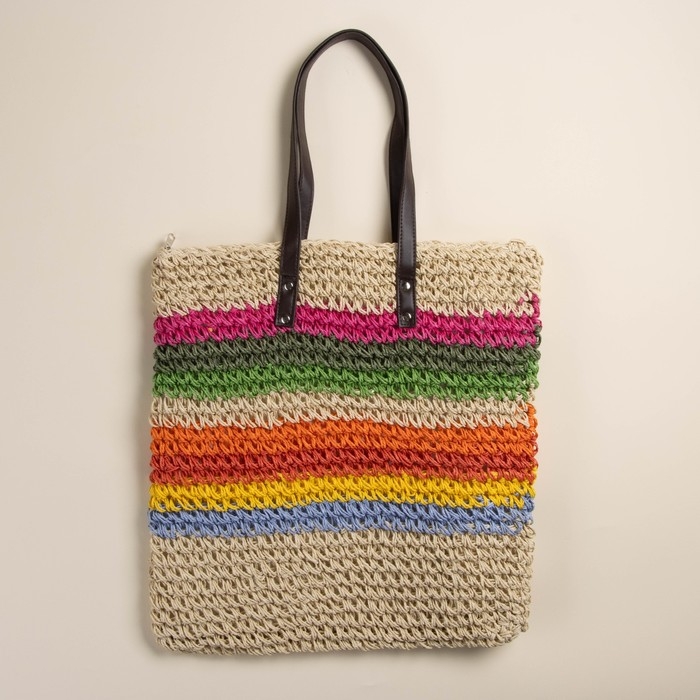 Сумка женская SL Home, ручное плетение, хлопок, длина ручек 28 см, 41×40 см Сумка женская SL Home, ручное плетение, хлопок, длина ручек 28 см, 41×40 см