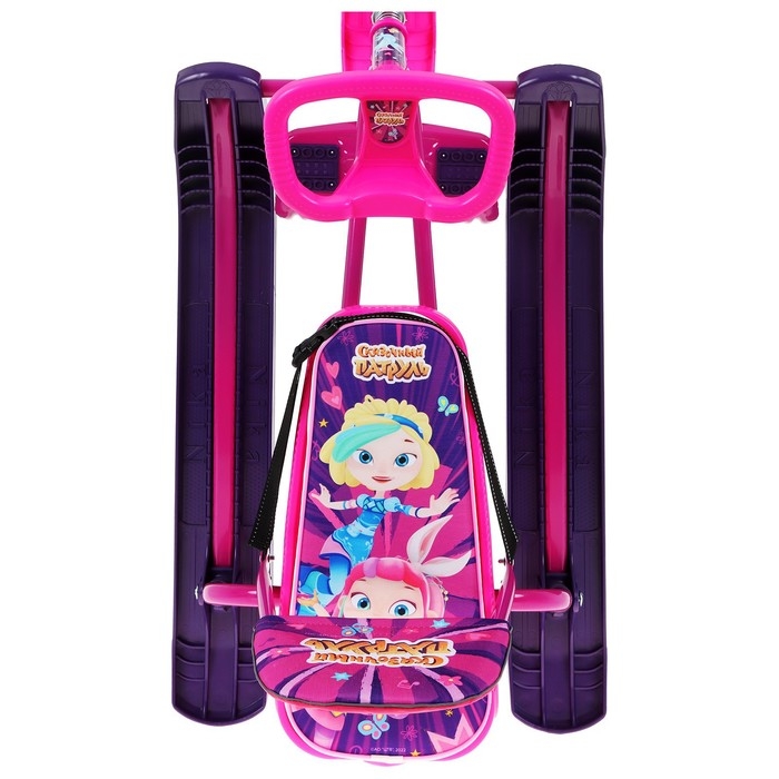 Снегокат «Сказочный патруль», ССП2, со спинкой и ремнём безопасности, фиолетовый/розовый Снегокат «Сказочный патруль», ССП2, со спинкой и ремнём безопасности, фиолетовый/розовый
