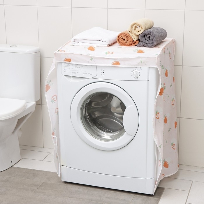 Чехол для стиральной машины с горизонтальной загрузкой Доляна, 58×62×85 см, ЭВА, цвет МИКС Чехол для стиральной машины с горизонтальной загрузкой Доляна, 58×62×85 см, ЭВА, цвет МИКС