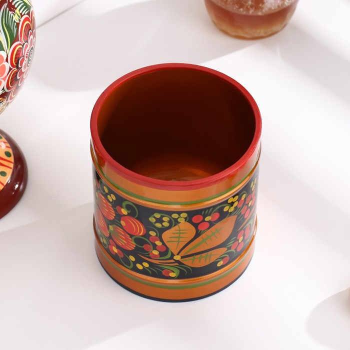 Кадочка «Земляничка», средняя, 8,5×15 см, хохлома Кадочка «Земляничка», средняя, 8,5×15 см, хохлома