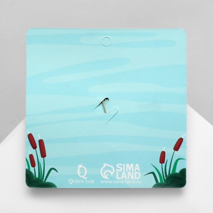 Брошь «Лягушонок» с бантом, цвет зелёный в золоте Брошь «Лягушонок» с бантом, цвет зелёный в золоте