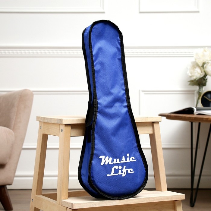Чехол для укулеле сопрано Music Life, 20 х 8 х 57 см, синий Чехол для укулеле сопрано Music Life, 20 х 8 х 57 см, синий