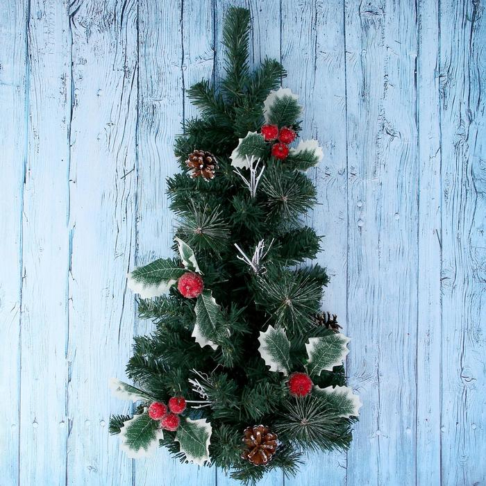 Ёлка декор настенная "Шишка ягодки" 65 см