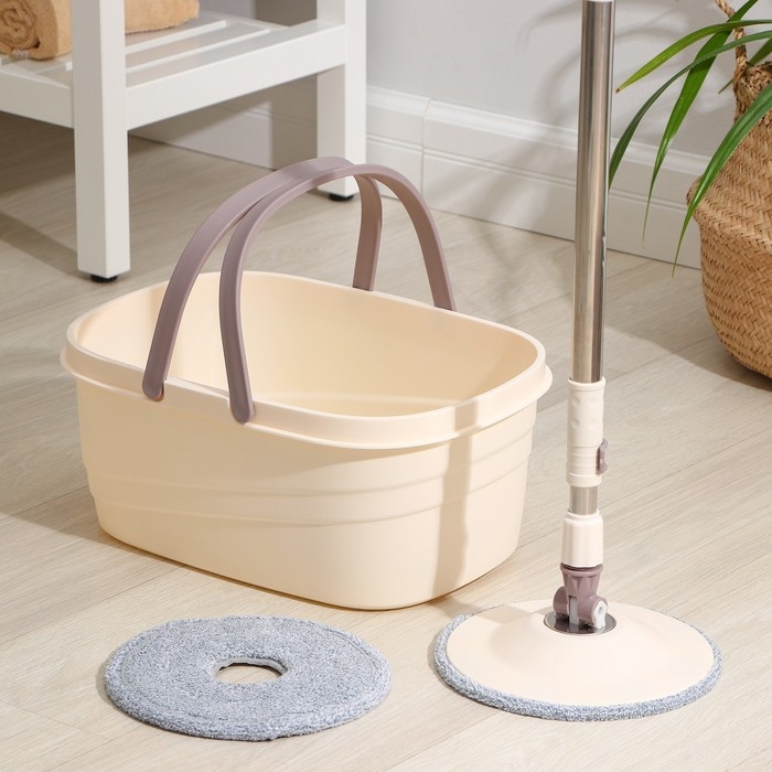 Швабра с отжимом и ведро Доляна, 42,5×29×18 см, 14 л, телескопическая ручка 80 - 110 см Швабра с отжимом и ведро Доляна, 42,5×29×18 см, 14 л, телескопическая ручка 80 - 110 см