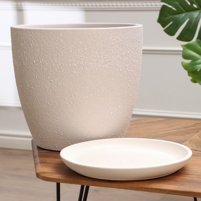 Горшок цветочный Горшок цветочный "Саванна белый бутон №8 ", 22 л