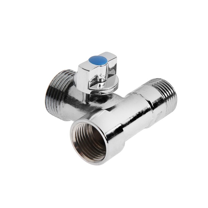 Кран шаровой ZEIN, для подключения бытовой техники, 3-х проходной, 1/2 Кран шаровой ZEIN, для подключения бытовой техники, 3-х проходной, 1/2"х3/4"х1/2", латунь