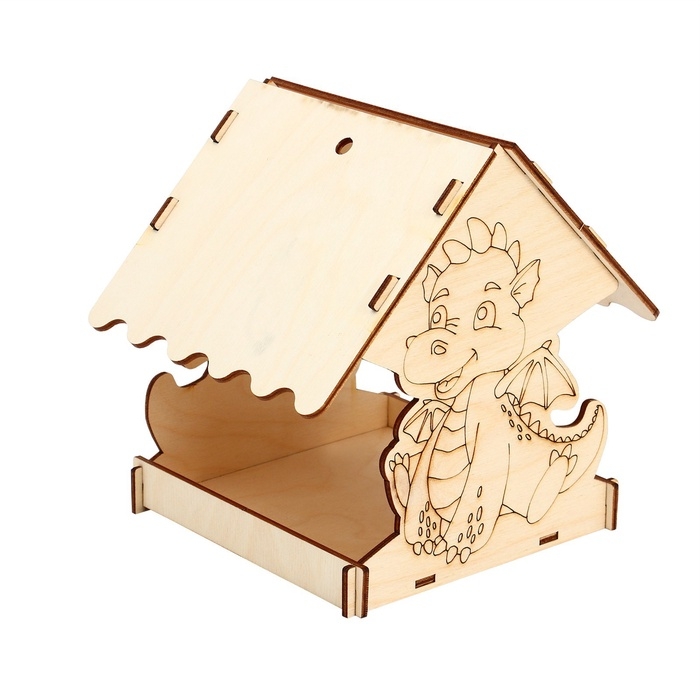 Кормушка из дерева своими руками «Дракон», 14.5 × 14.5 × 17.5 см, Greengo Кормушка из дерева своими руками «Дракон», 14.5 × 14.5 × 17.5 см, Greengo