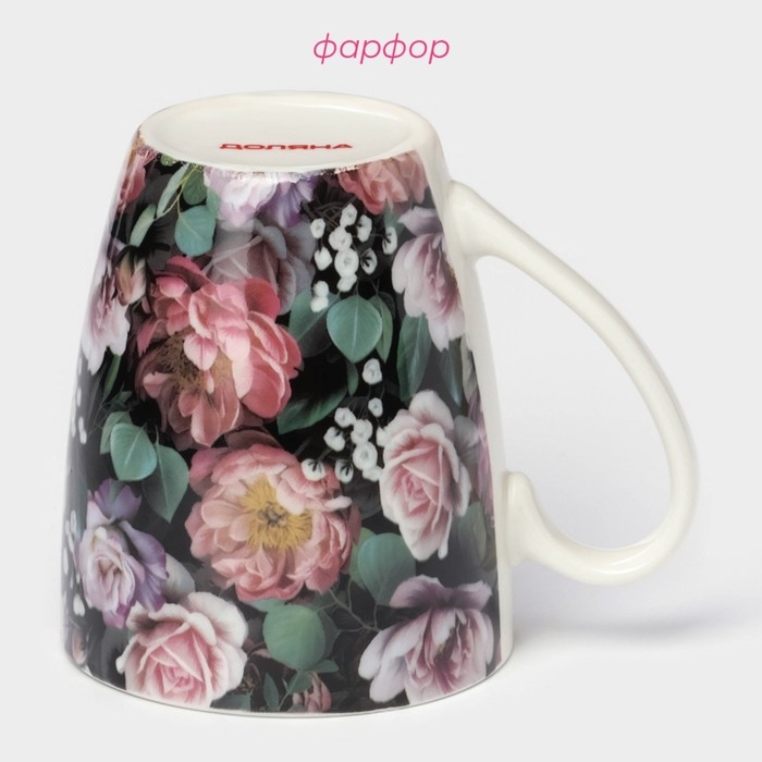 Кружка фарфоровая Доляна «Душистые розы», 350 мл Кружка фарфоровая Доляна «Душистые розы», 350 мл