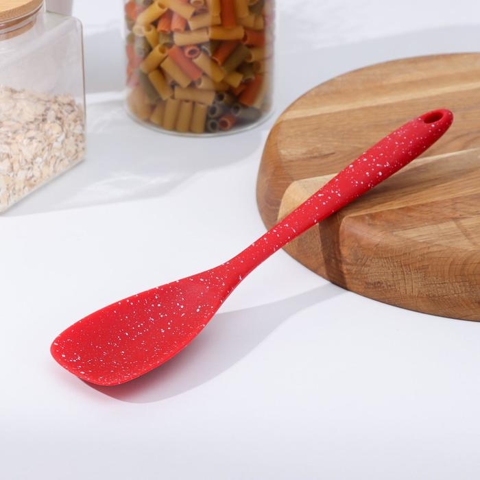 Лопатка Доляна «Гранат», силикон, 28 см, цвет красный Лопатка Доляна «Гранат», силикон, 28 см, цвет красный