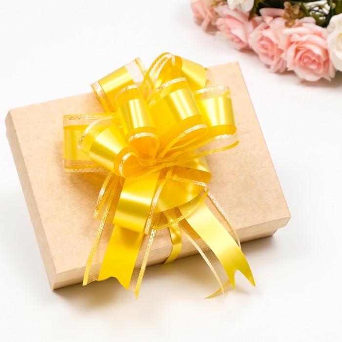 Бант-шар №5 Бант-шар №5 "Перламутровая полоска", цвет жёлтый