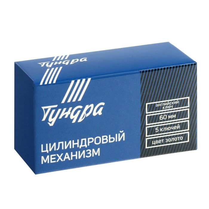 Цилиндровый механизм, 60 мм, английский ключ, 5 ключей, цвет золото Цилиндровый механизм, 60 мм, английский ключ, 5 ключей, цвет золото