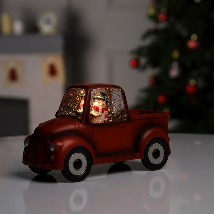 Светодиодная фигура «Машина снеговика» 22 × 11 × 9 см, пластик, батарейки ААх3 (не в комплекте), USB, свечение тёплое белое Светодиодная фигура «Машина снеговика» 22 × 11 × 9 см, пластик, батарейки ААх3 (не в комплекте), USB, свечение тёплое белое