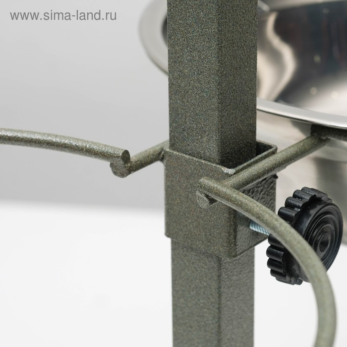 Подставка с мисками, 2 х 1,5 л, высота 50 см, разборная, зелёная Подставка с мисками, 2 х 1,5 л, высота 50 см, разборная, зелёная