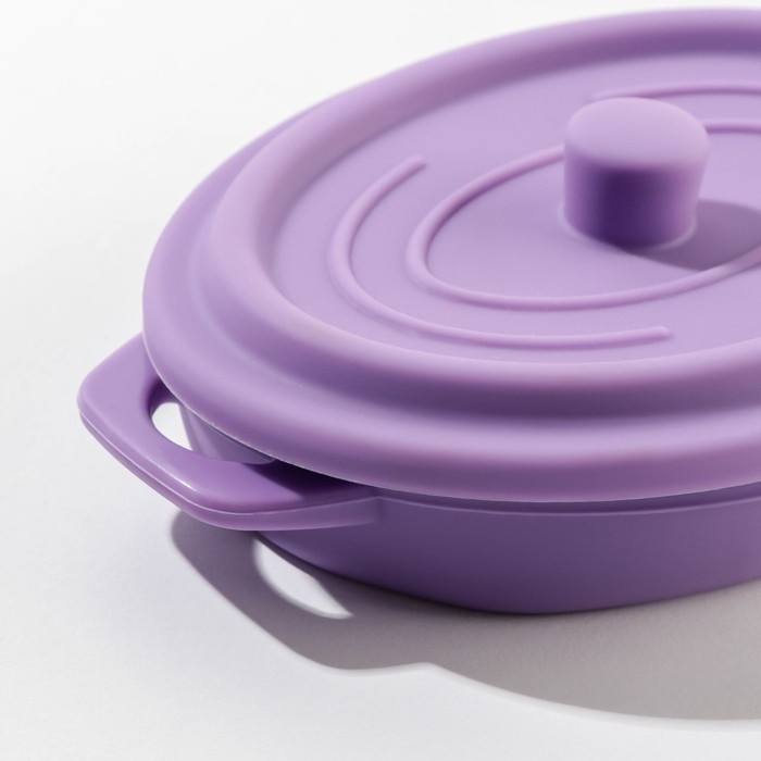 Кокотница - форма для запекания складная Доляна &laquo;Юзи&raquo;, силикон, 16,5&times;11&times;7,5 см, цвет МИКС