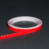 Светоотражающая лента, самоклеящаяся, красная, 1 см &times; 8 м