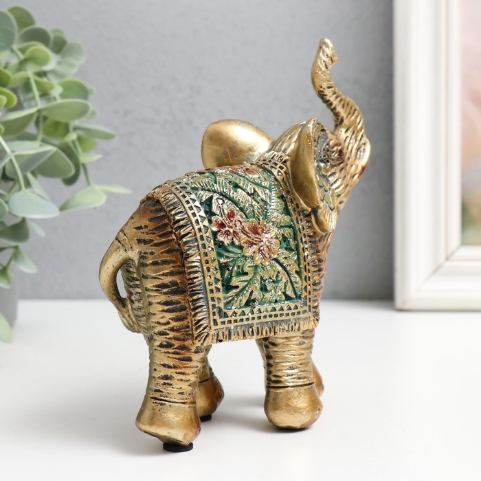 Сувенир полистоун Сувенир полистоун "Слон - Экзотические цветы" 12х5,5х14 см