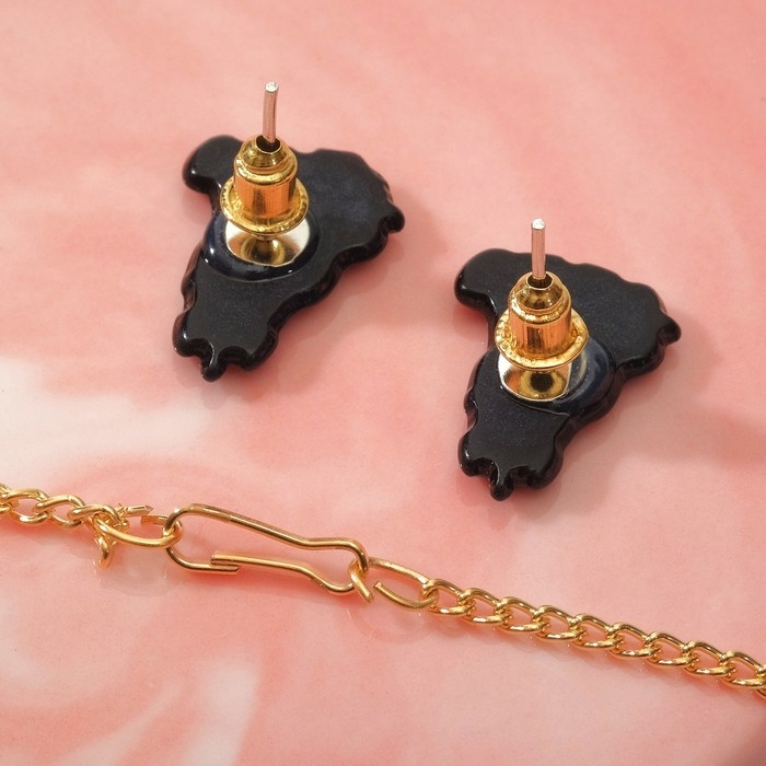 Набор детский «Выбражулька» 2 предмета: пусеты, кулон, единорог в очках, цветной Набор детский «Выбражулька» 2 предмета: пусеты, кулон, единорог в очках, цветной