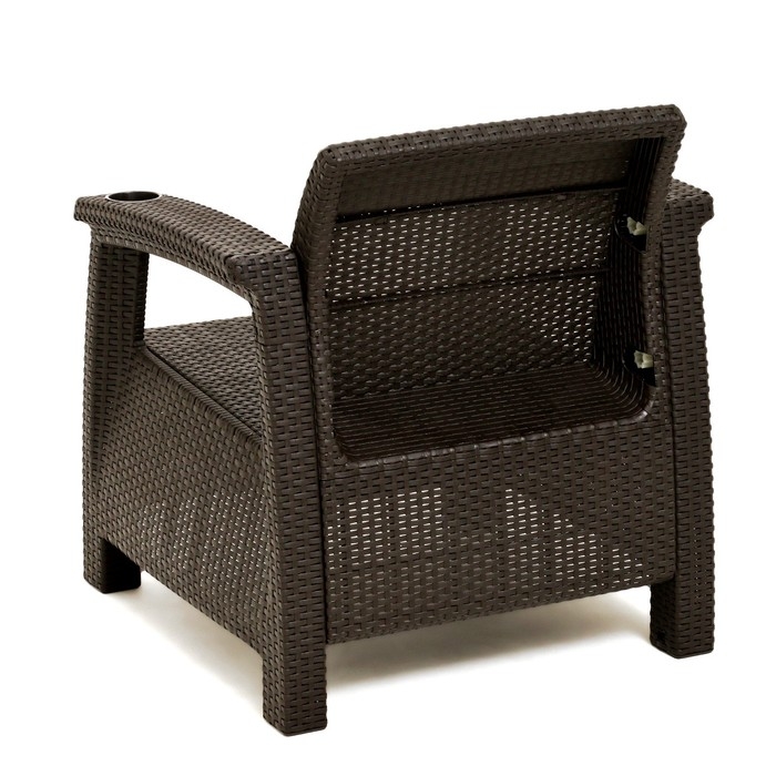 Набор садовой мебели: диван двухместный, два кресла, стол, мокко Набор садовой мебели: диван двухместный, два кресла, стол, мокко