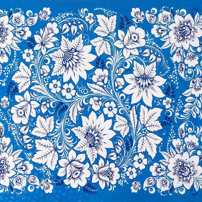 Разделочная доска-поднос  Разделочная доска-поднос "Гжель" 36х28 см