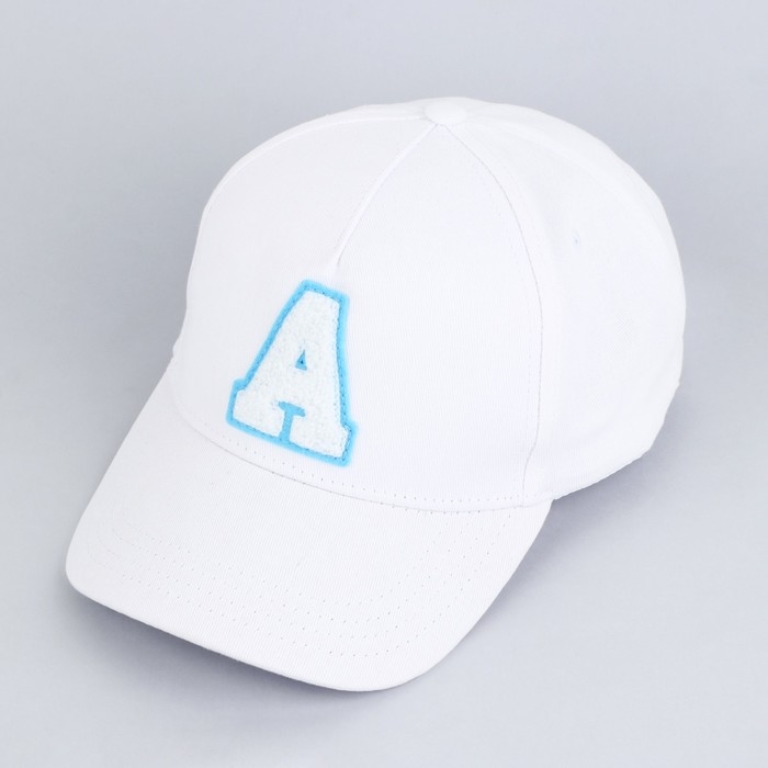 Кепка женская «A», цвет белый, р-р 56