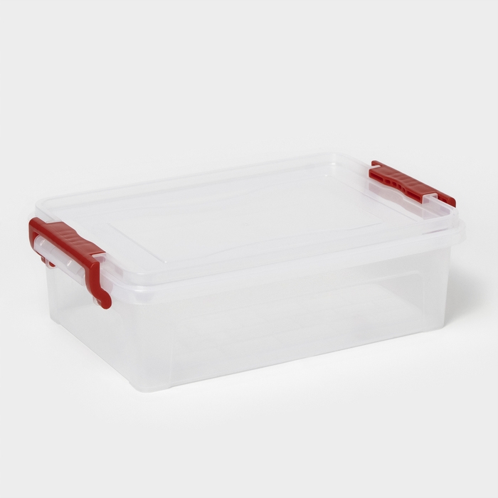 Контейнер для хранения с крышкой, 3,6 л, 31×20×9 см, цвет прозрачный Контейнер для хранения с крышкой, 3,6 л, 31×20×9 см, цвет прозрачный