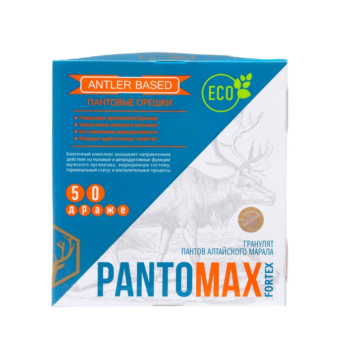 Биогенный комплекс Pantomax fortex для мужского здоровья, 3 уп. по 50 драже