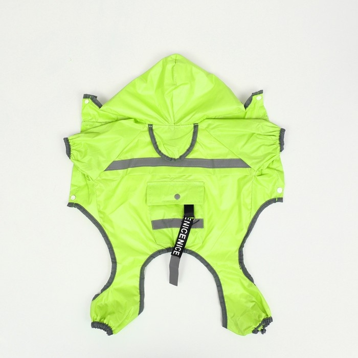 Комбинезон для собак, демисезонный с козырьком, размер М (ДС 32, Ог 45, ОШ 35 см), зелёный Комбинезон для собак, демисезонный с козырьком, размер М (ДС 32, Ог 45, ОШ 35 см), зелёный