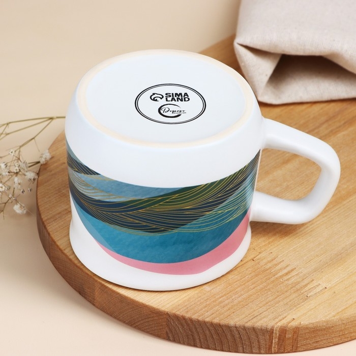 Кружка керамическая «Горы», 380 мл, цвет белый Кружка керамическая «Горы», 380 мл, цвет белый