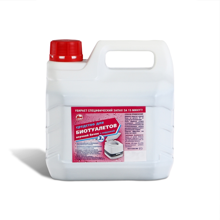 Жидкость для биотуалета верхнего бака «Артель Золотарь», концентрат, 3 л Жидкость для биотуалета верхнего бака «Артель Золотарь», концентрат, 3 л