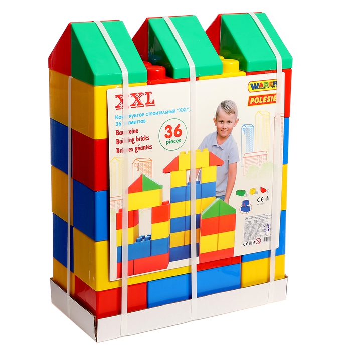 Конструктор строительный XXL, 36 деталей Конструктор строительный XXL, 36 деталей