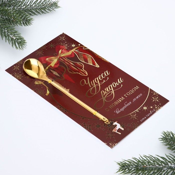 Ложка столовая с акриловым подвесом &laquo;Чудеса рядом&raquo;, нержавеющая сталь, 14. 8 х 2.7 см