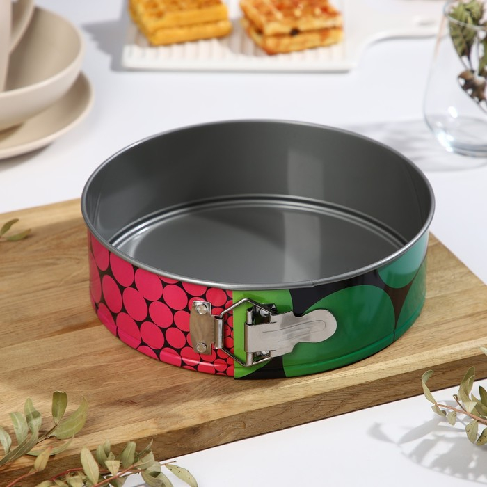 Форма для выпечки и выкладки с регулировкой размера &laquo;Никис&raquo;, d=22 см, h=7.5 см, антипригарное покрытие, цвет МИКС