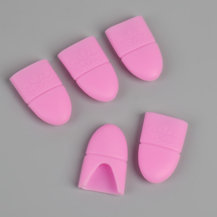 Напальчники для снятия гель-лака, силиконовые, на блистере, 5 шт, цвет МИКС Напальчники для снятия гель-лака, силиконовые, на блистере, 5 шт, цвет МИКС