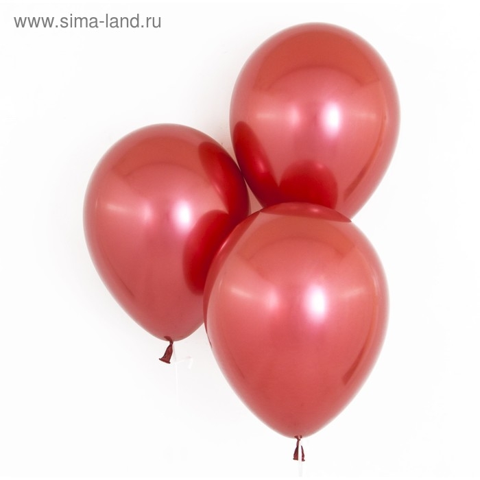 Шар латексный 12 Шар латексный 12" Reflex, хром, набор 50 шт., цвет красный