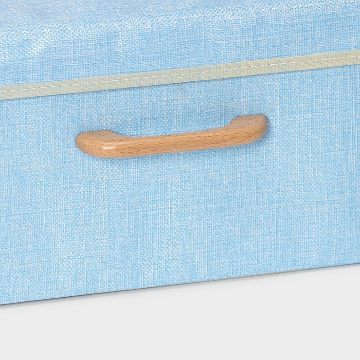 Короб стеллажный для хранения с крышкой LaDо́m «Франческа», 43×30,5×18,5 см, цвет голубой Короб стеллажный для хранения с крышкой LaDо́m «Франческа», 43×30,5×18,5 см, цвет голубой