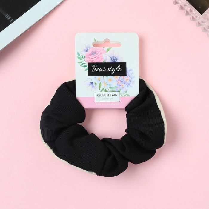 Резинка для волос Резинка для волос "Орбита" классика края, 10 см, чёрно-белый