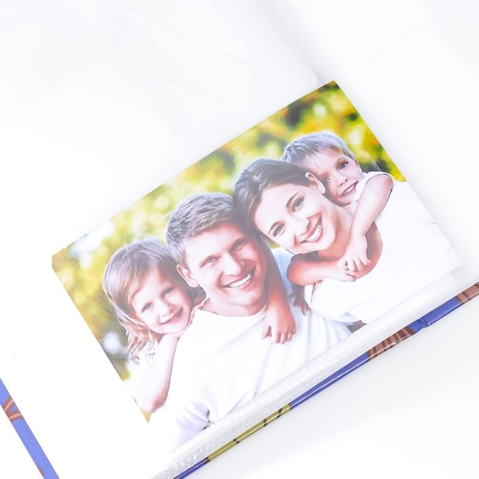 Фотоальбом на 300 фото 10х15 см Фотоальбом на 300 фото 10х15 см "Какао на синем" крафт 33,5х17,5х5 см
