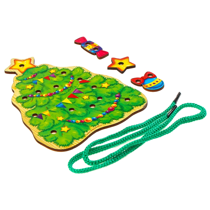 Новогодняя игрушка. Шнуровка фигурная «Новый год! Ёлочка» Новогодняя игрушка. Шнуровка фигурная «Новый год! Ёлочка»