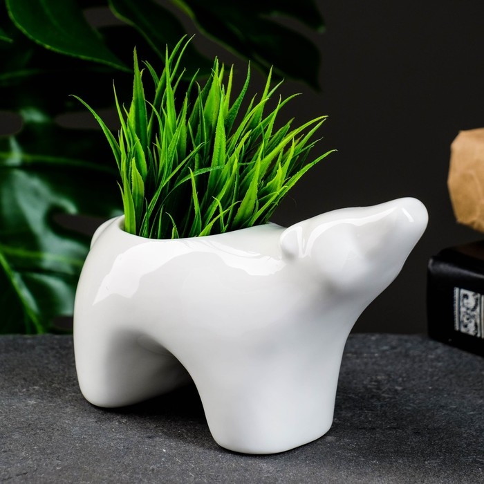 Горшок Горшок "Полярный медведь" 10*14*11 см