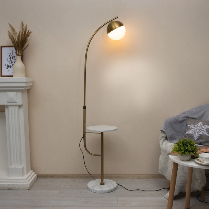 Торшер 19056/1 E27 40Вт медь 35х30х165 см