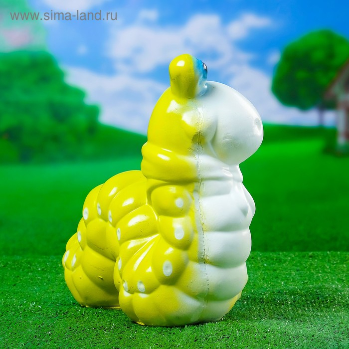 Садовая фигура Садовая фигура "Гусеница веселая" салатовая 32х32см